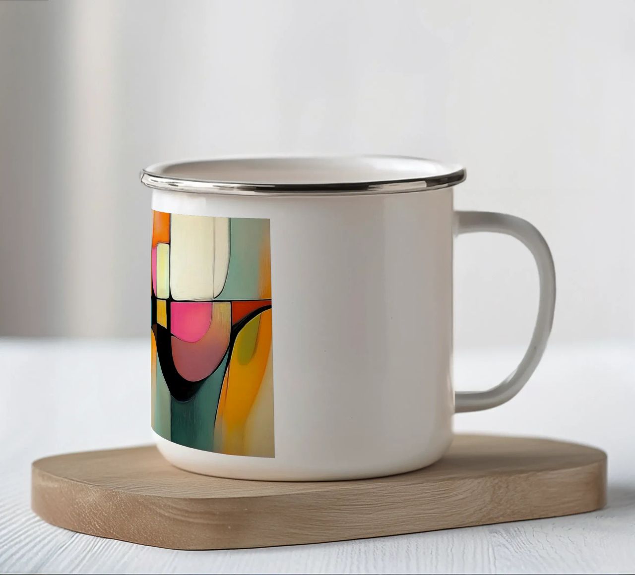 Bohemian design enamel mug by Imagine