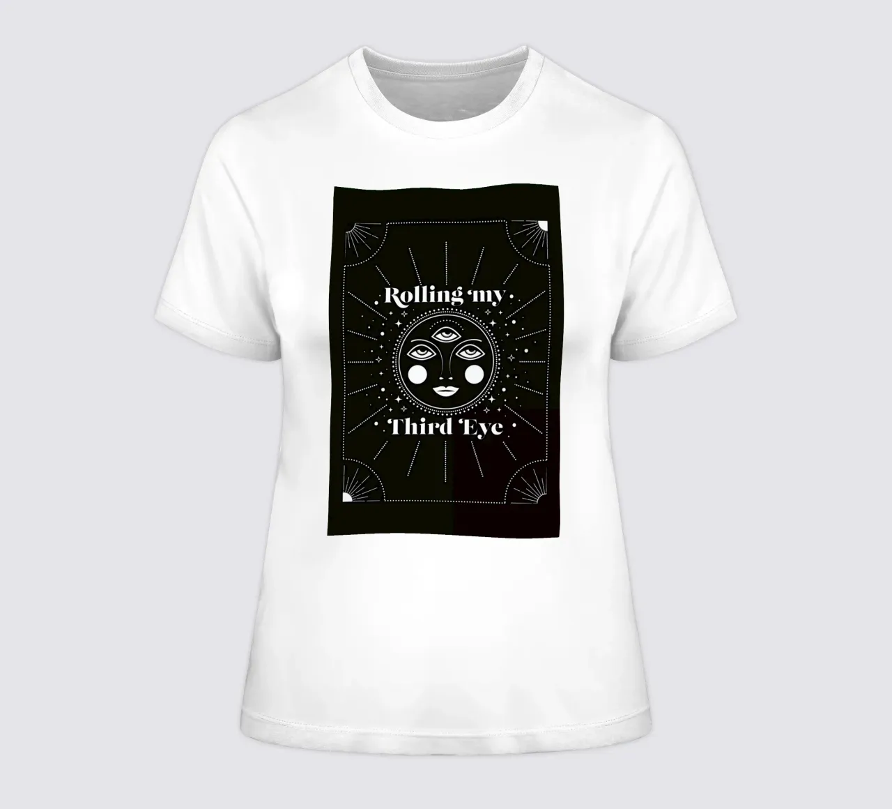 Rolling Third Eye t-shirt da donna da cafelab