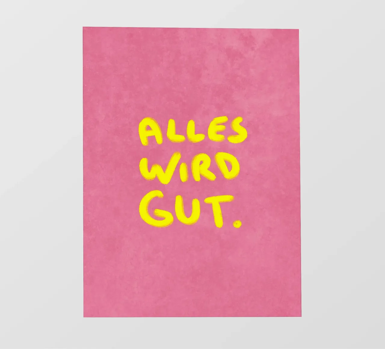 Alles wird Gut - handgemalter Spruch telo in pvc da Illustration Raissa Oltmanns