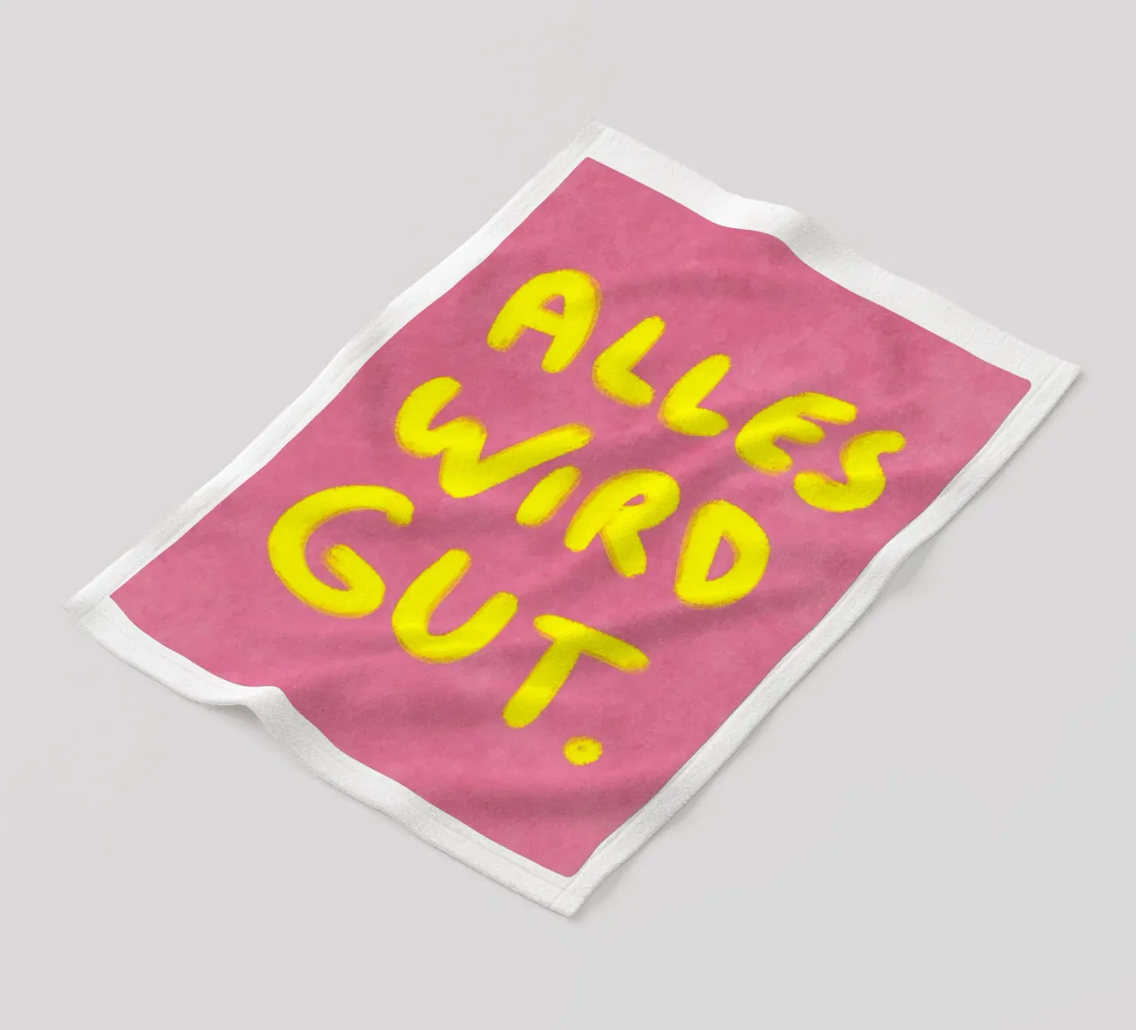 Alles wird Gut - handgemalter Spruch coperta in pile da Illustration Raissa Oltmanns