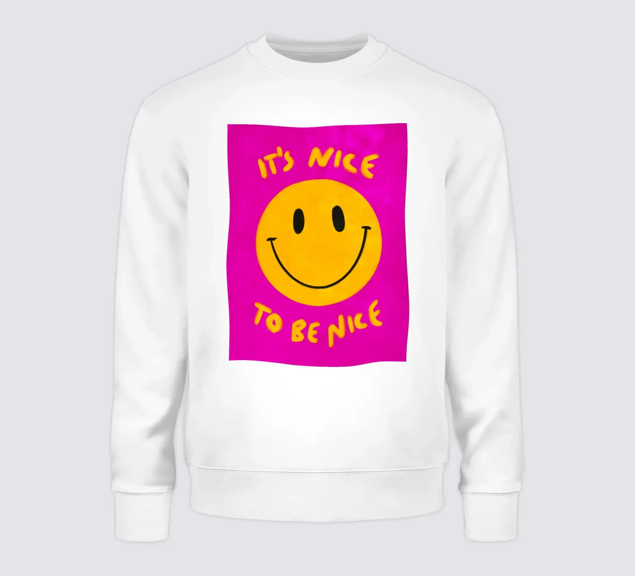 It's nice to be nice - Smiley felpa da Illustration Raissa Oltmanns