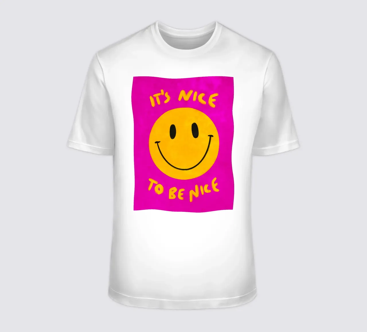 It's nice to be nice - Smiley t-shirt da Illustration Raissa Oltmanns