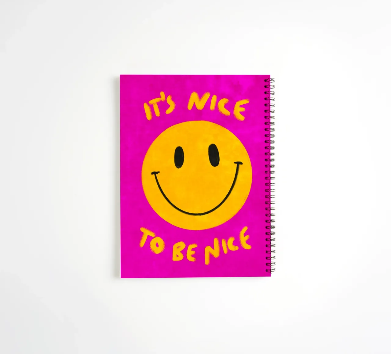 It's nice to be nice - Smiley spiral notebook by Illustration Raissa Oltmanns