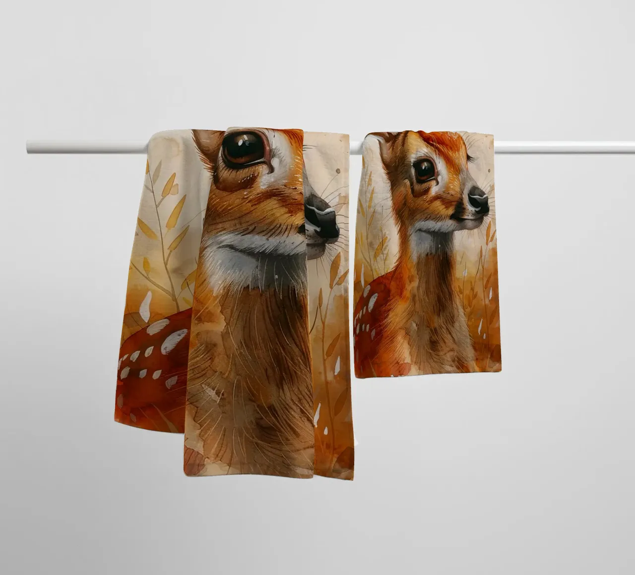 Baby Deer towel by Mateo