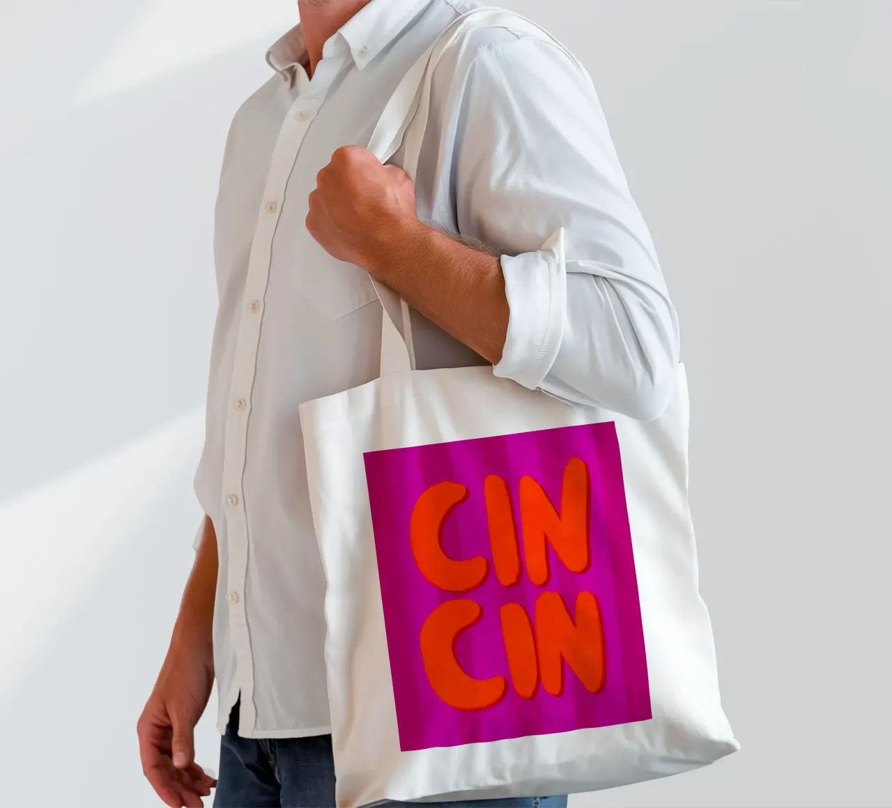 CIN CIN - Handlettering borsa in juta da Illustration Raissa Oltmanns