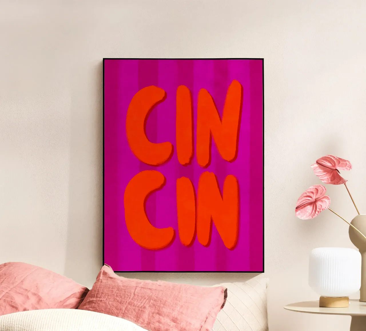CIN CIN - Handlettering plexiglass da Illustration Raissa Oltmanns