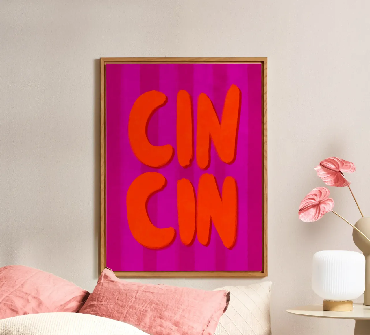 CIN CIN - Handlettering alluminio dibond da Illustration Raissa Oltmanns