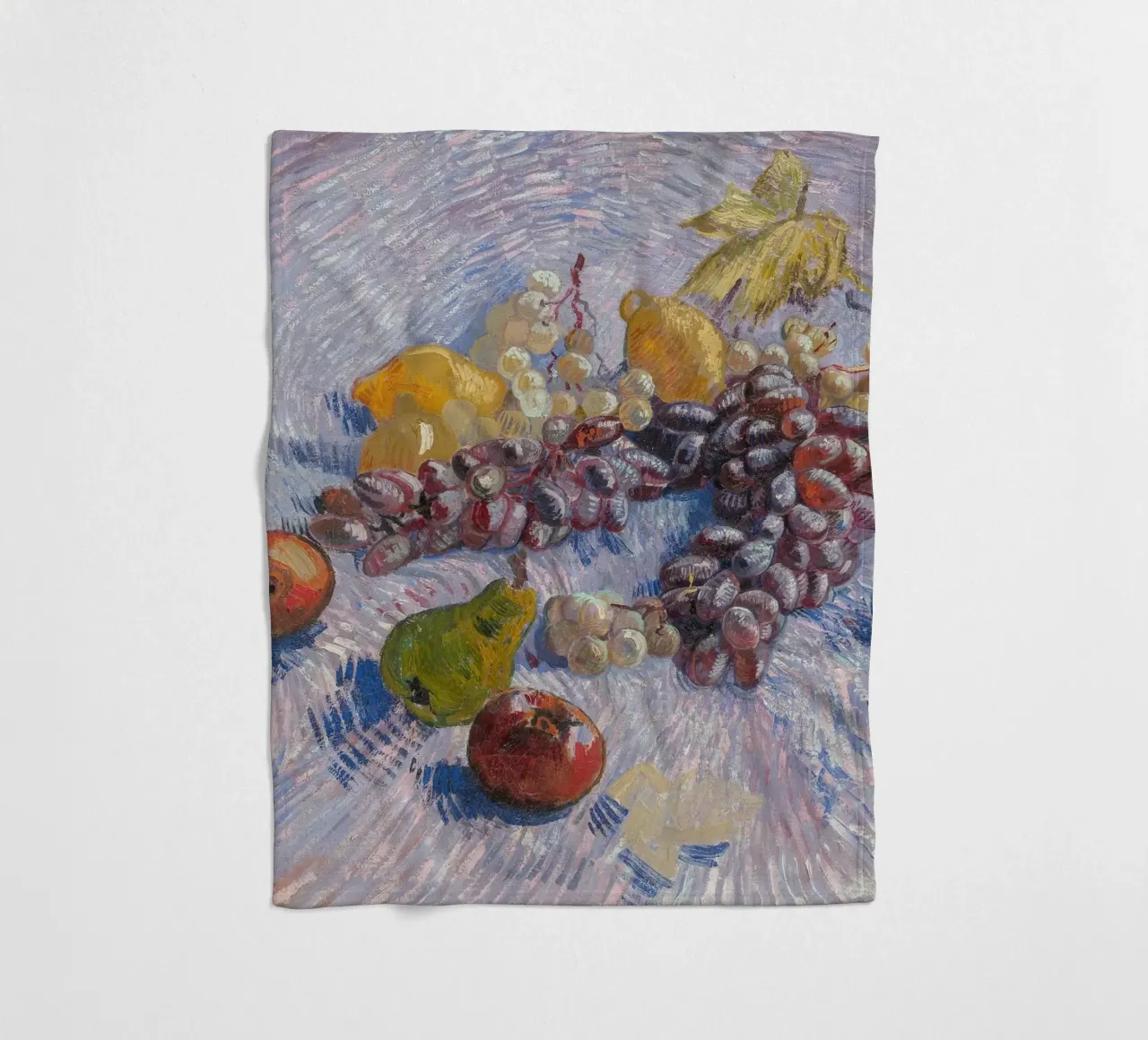van Gogh, uva, mele, limoni e pere coperta in pile da Carinaprint