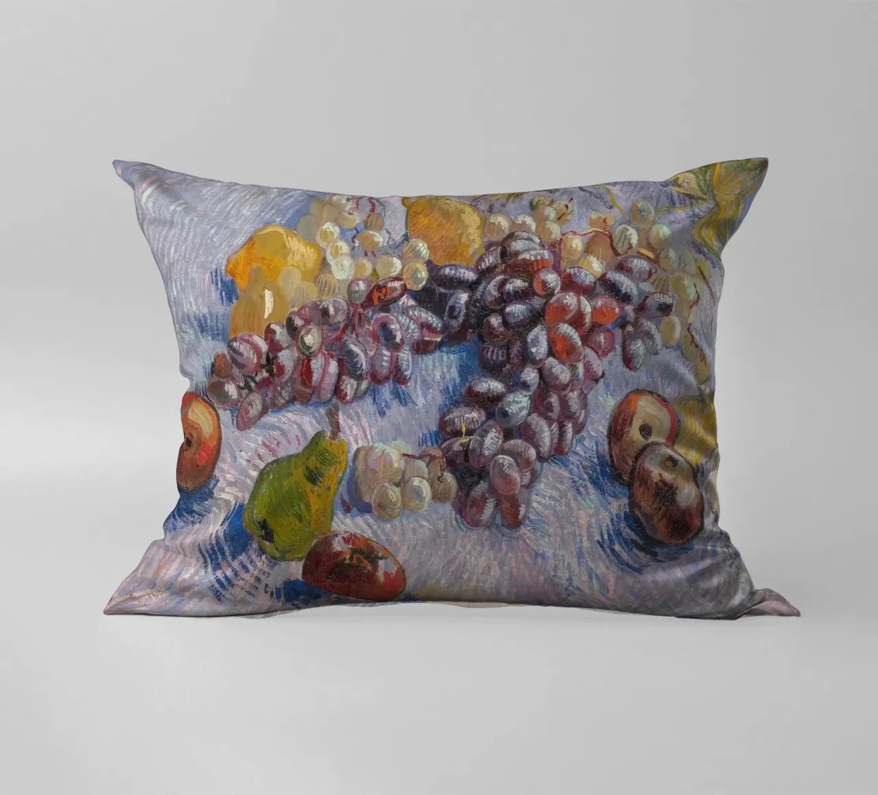 van Gogh, uva, mele, limoni e pere cuscino da Carinaprint