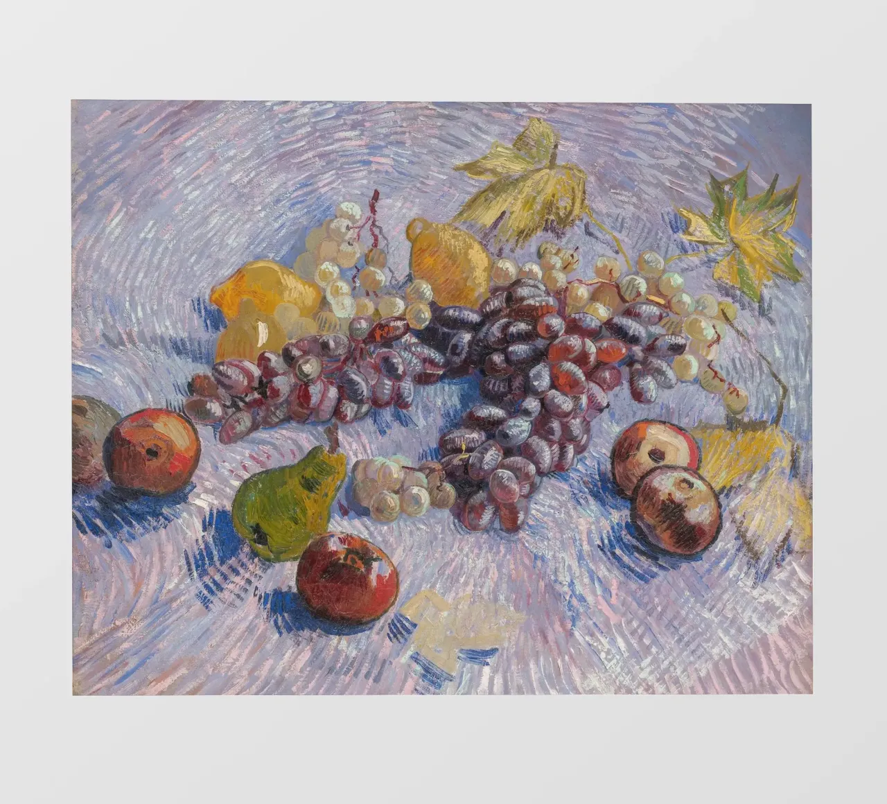 van Gogh, uva, mele, limoni e pere pellicola backlit da Carinaprint