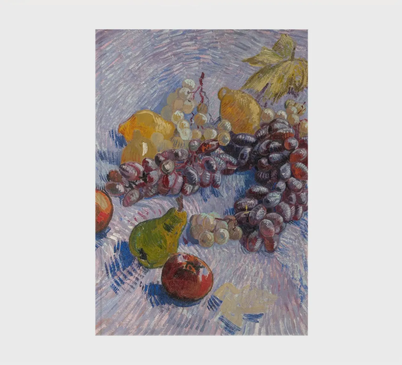 van Gogh, uva, mele, limoni e pere diario da Carinaprint