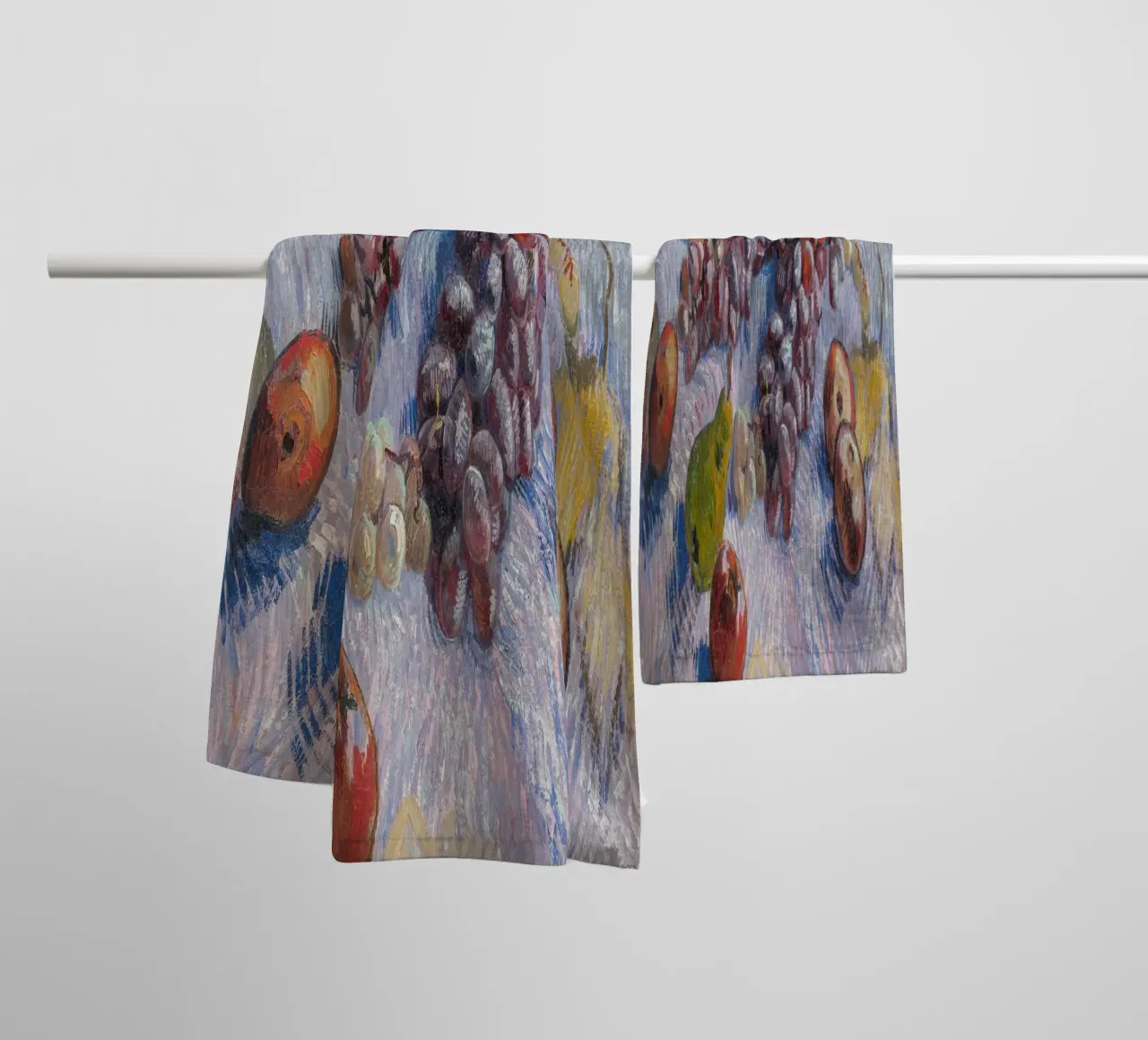 van Gogh, uva, mele, limoni e pere asciugamano da bagno da Carinaprint