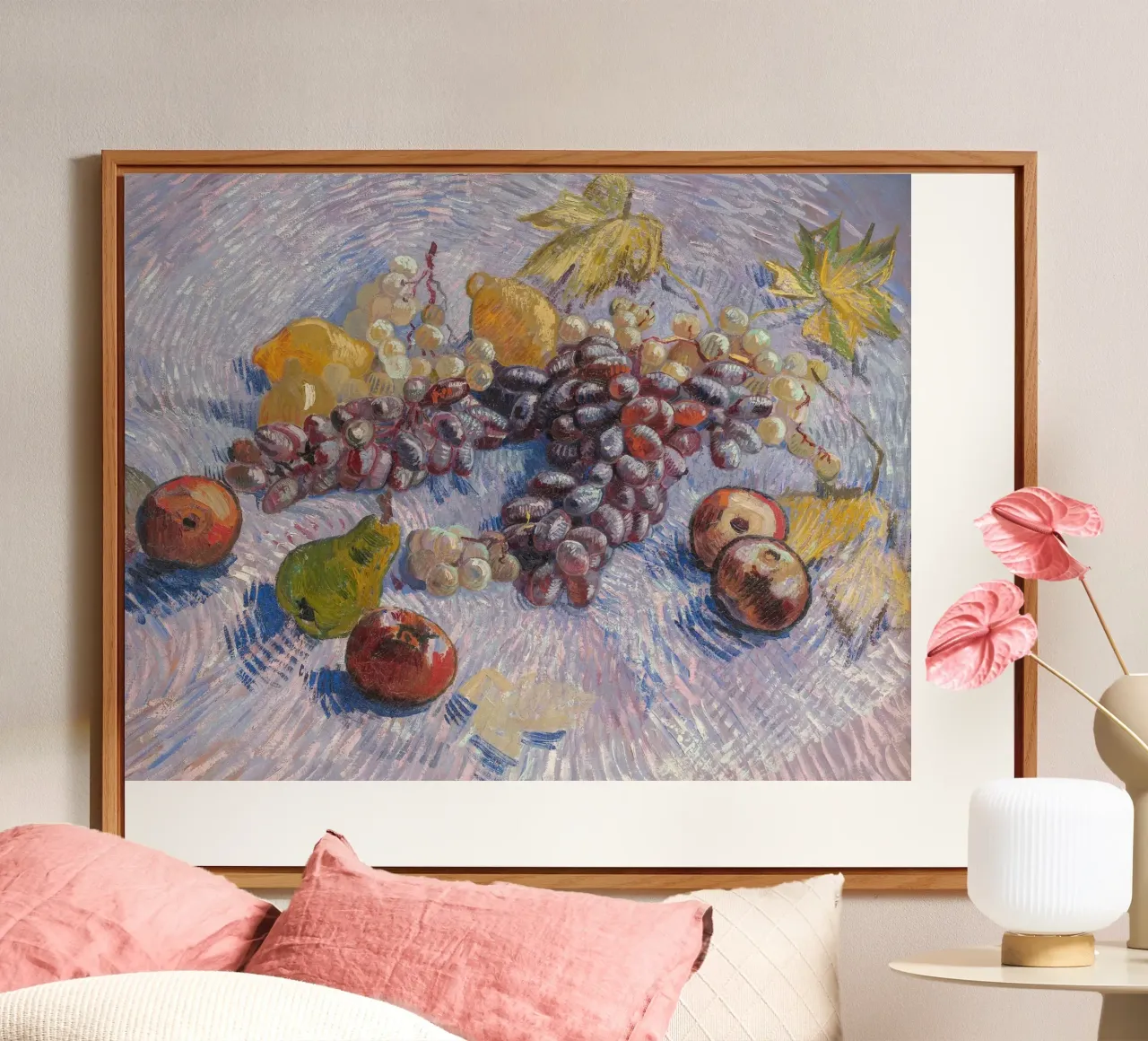 van Gogh, uva, mele, limoni e pere alluminio dibond da Carinaprint