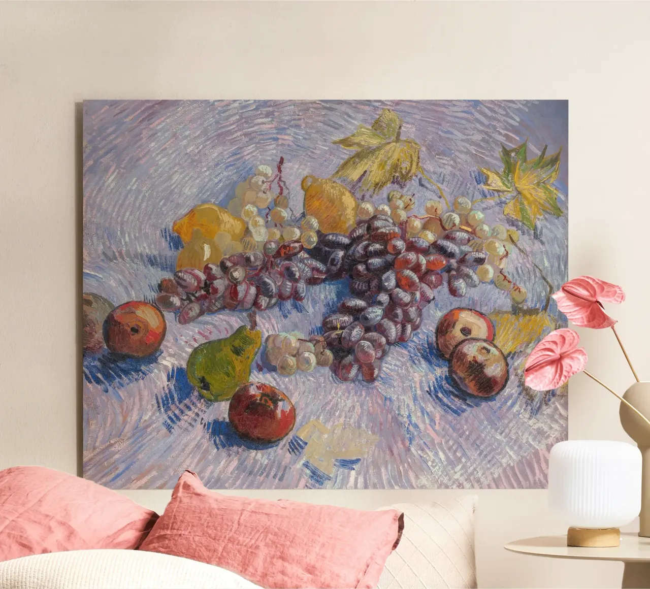van Gogh, uva, mele, limoni e pere alluminio dibond da Carinaprint