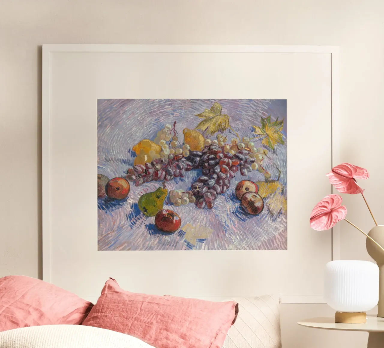 van Gogh, uva, mele, limoni e pere carta hahnemühle da Carinaprint