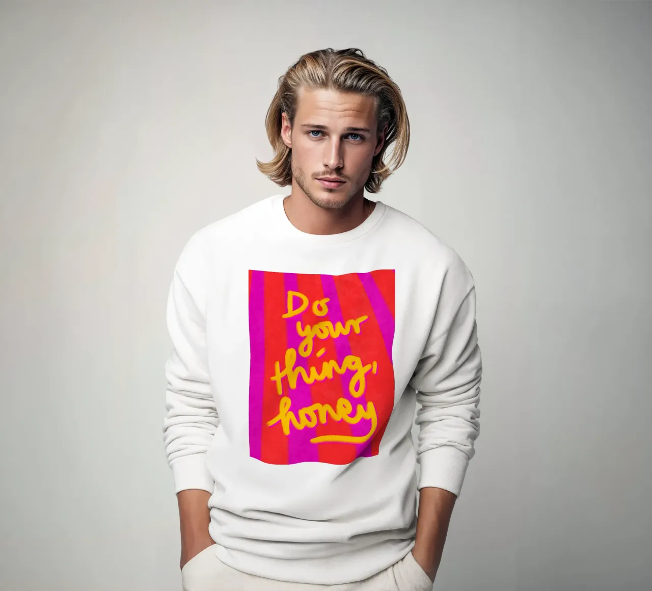 Do your Thing, honey felpa da Illustration Raissa Oltmanns