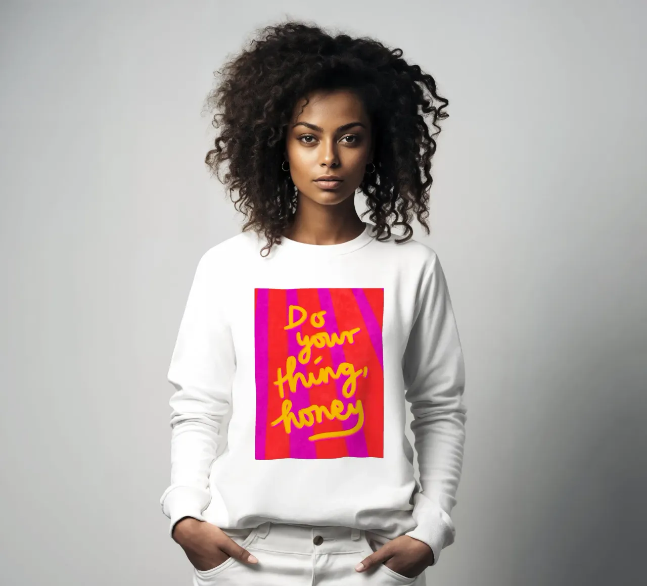 Do your Thing, honey felpa da Illustration Raissa Oltmanns