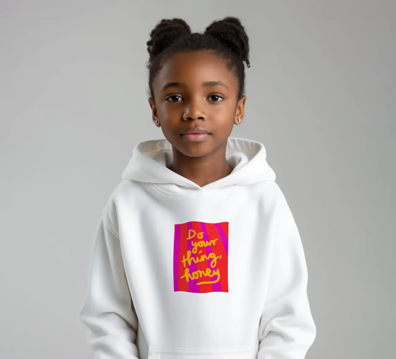 Do your Thing, honey felpa bambino con cappuccio da Illustration Raissa Oltmanns