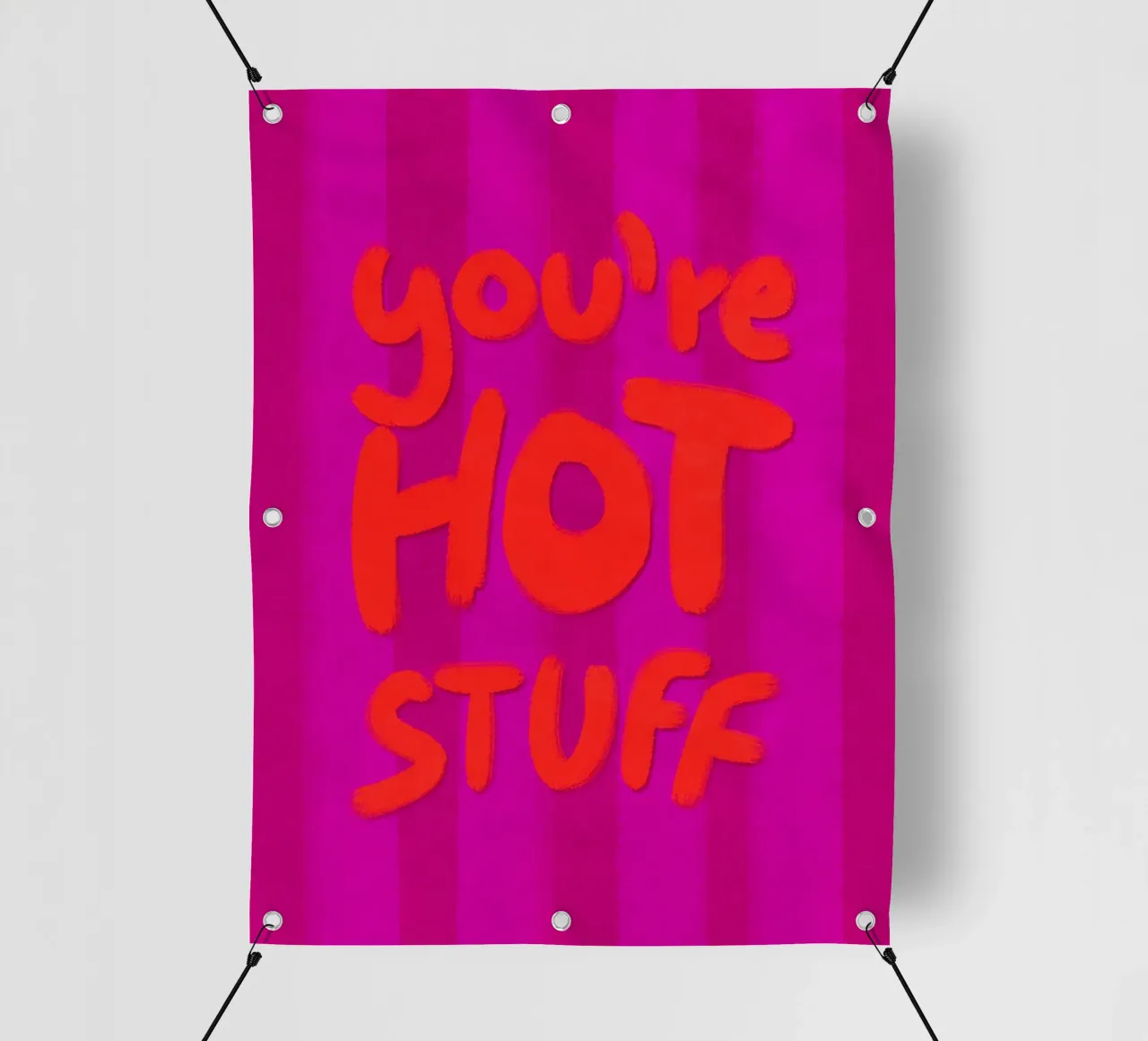 You're HOT Stuff - handlettering telo in pvc da Illustration Raissa Oltmanns