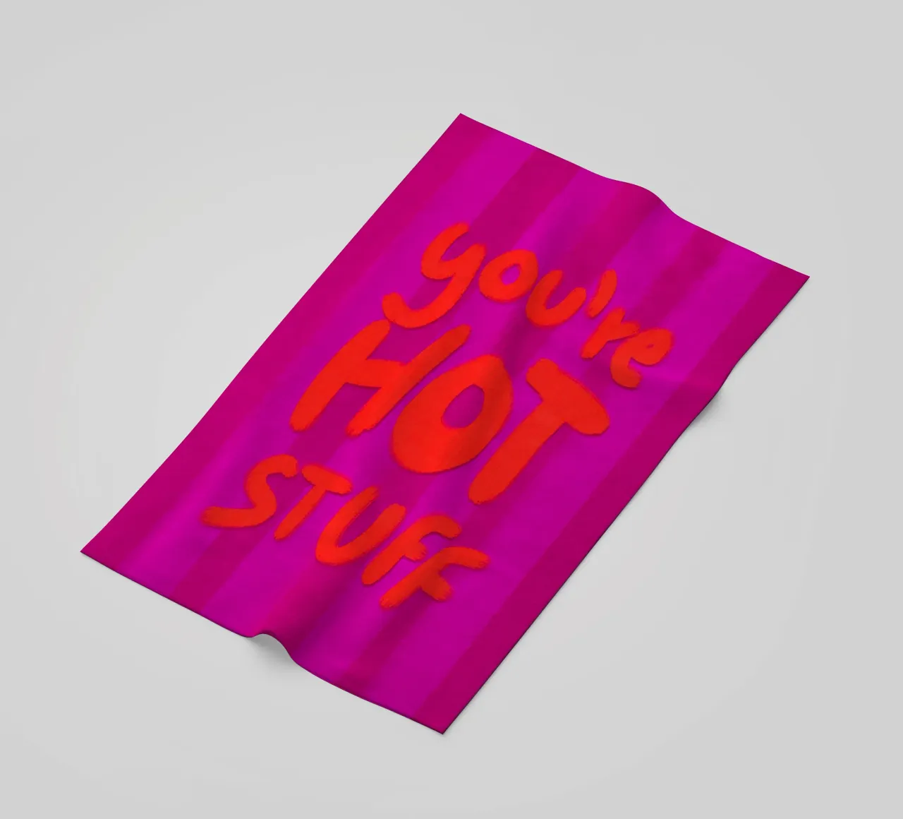 You're HOT Stuff - handlettering telo mare da Illustration Raissa Oltmanns
