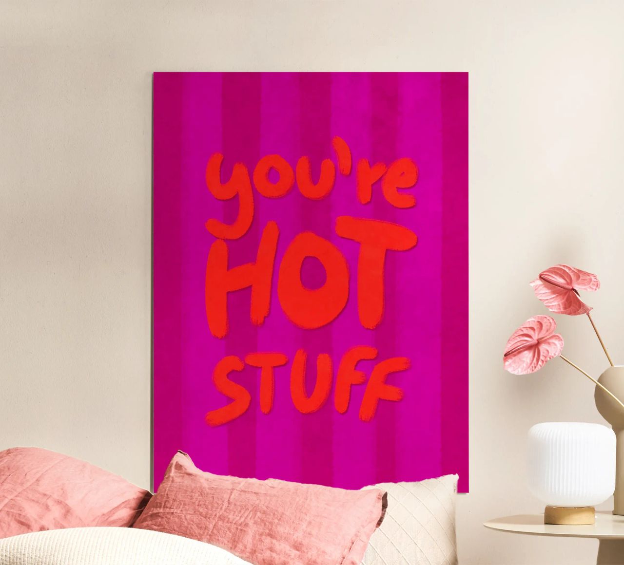 You're HOT Stuff - handlettering poster da Illustration Raissa Oltmanns