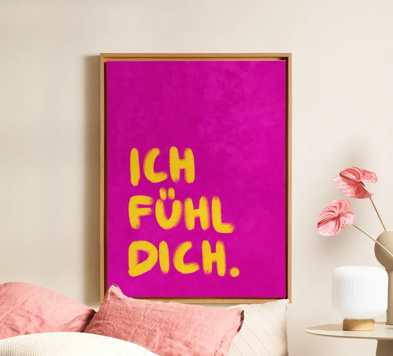 Ich fühl dich tela con Cornice a cassetta da Illustration Raissa Oltmanns