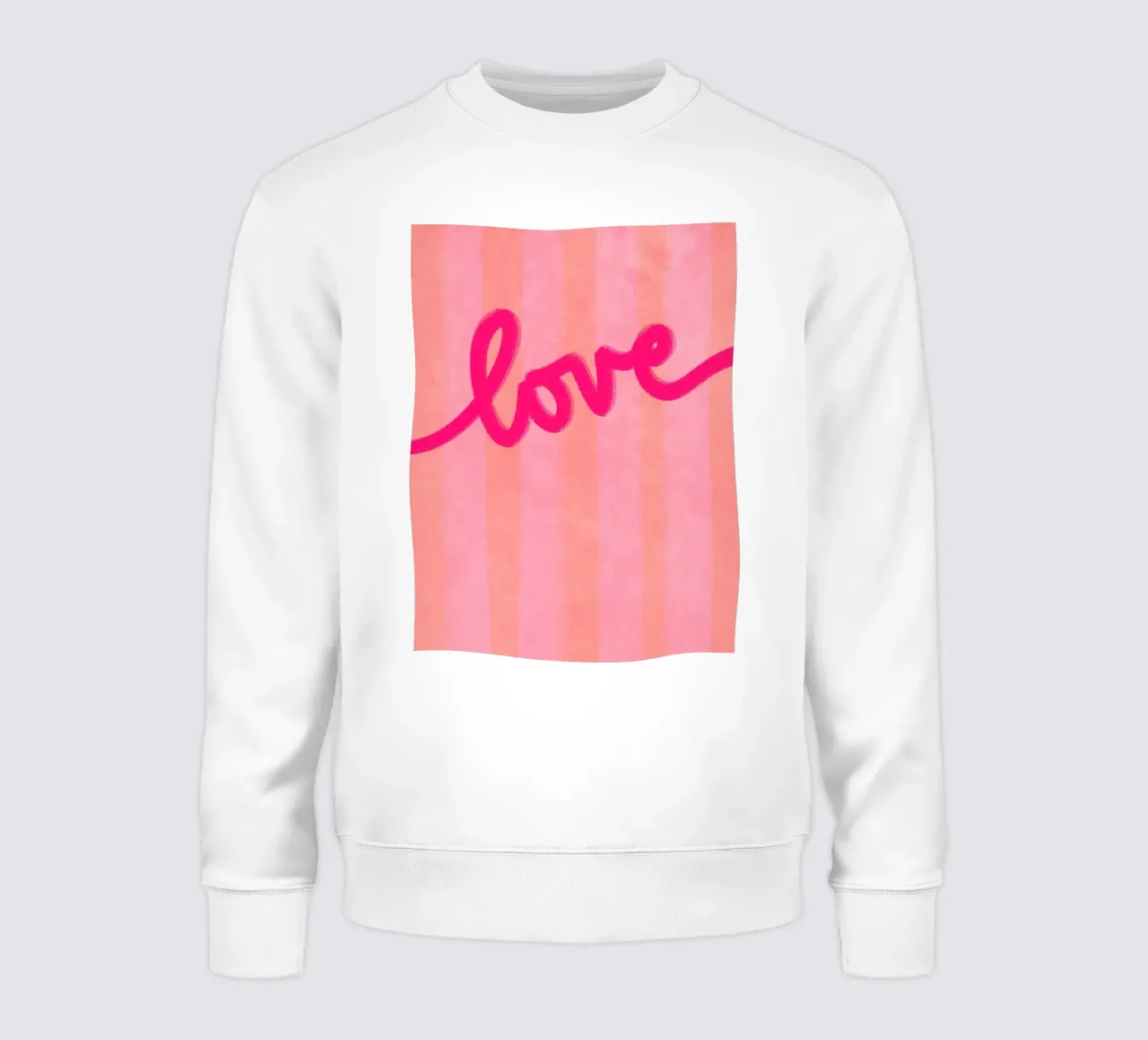 love -handlettering on stripes felpa da Illustration Raissa Oltmanns
