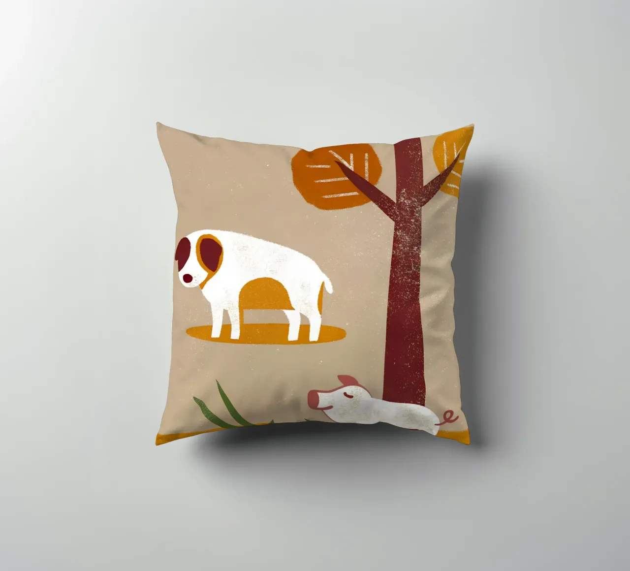 Cane e maiale Retro Pop cuscino da THE LATEST SHOP