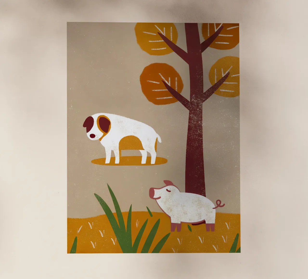 Cane e maiale Retro Pop pellicola backlit da THE LATEST SHOP