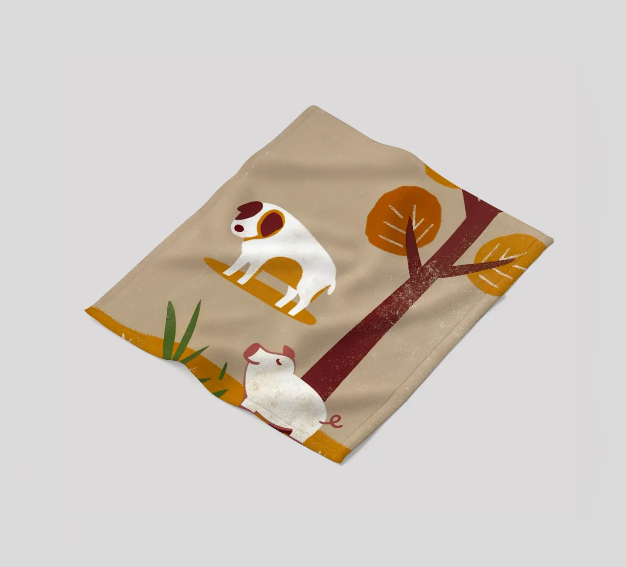 Cane e maiale Retro Pop coperta in pile da THE LATEST SHOP
