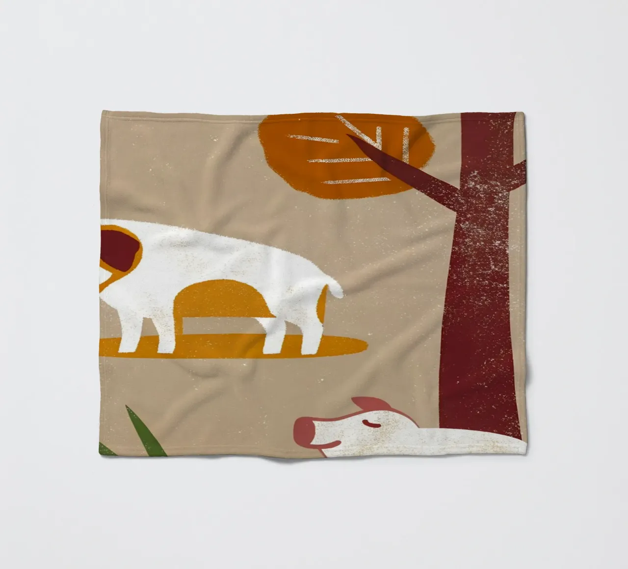 Cane e maiale Retro Pop coperta in pile da THE LATEST SHOP