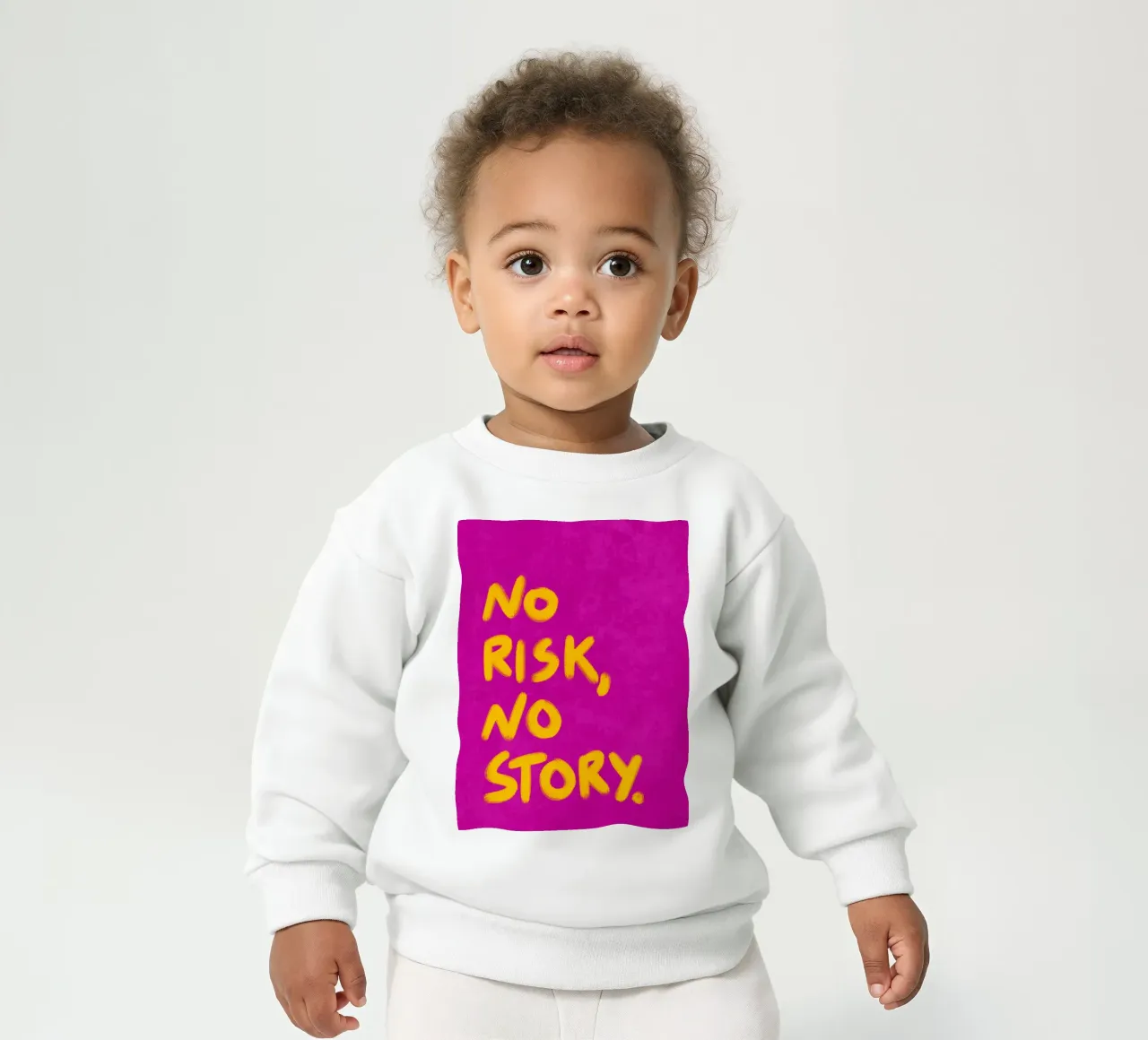 No risk, no story felpa neonato da Illustration Raissa Oltmanns