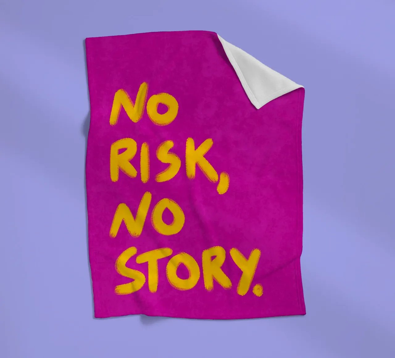 No risk, no story coperta in pile da Illustration Raissa Oltmanns