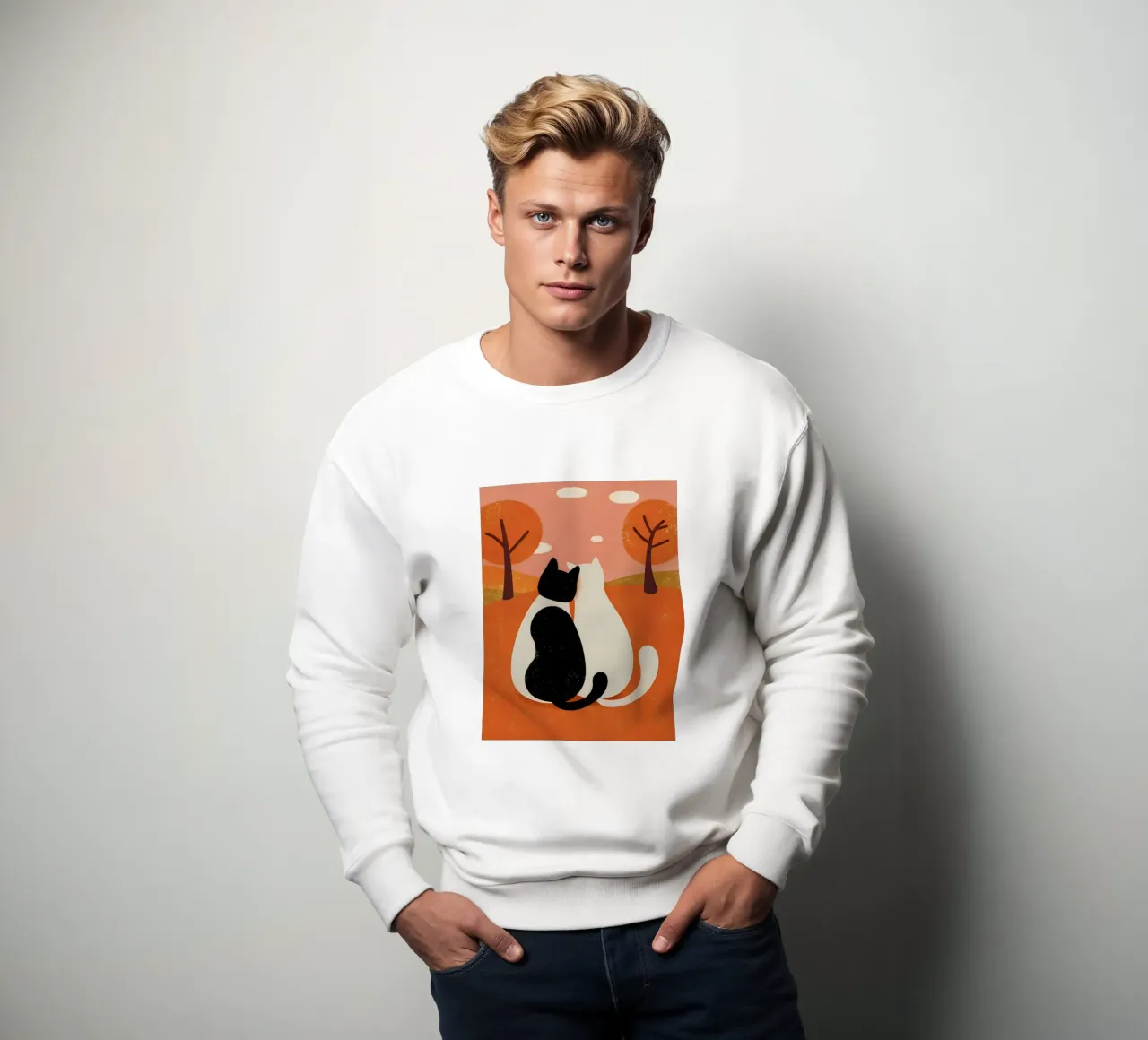 Due gatti pop retrò felpa da THE LATEST SHOP