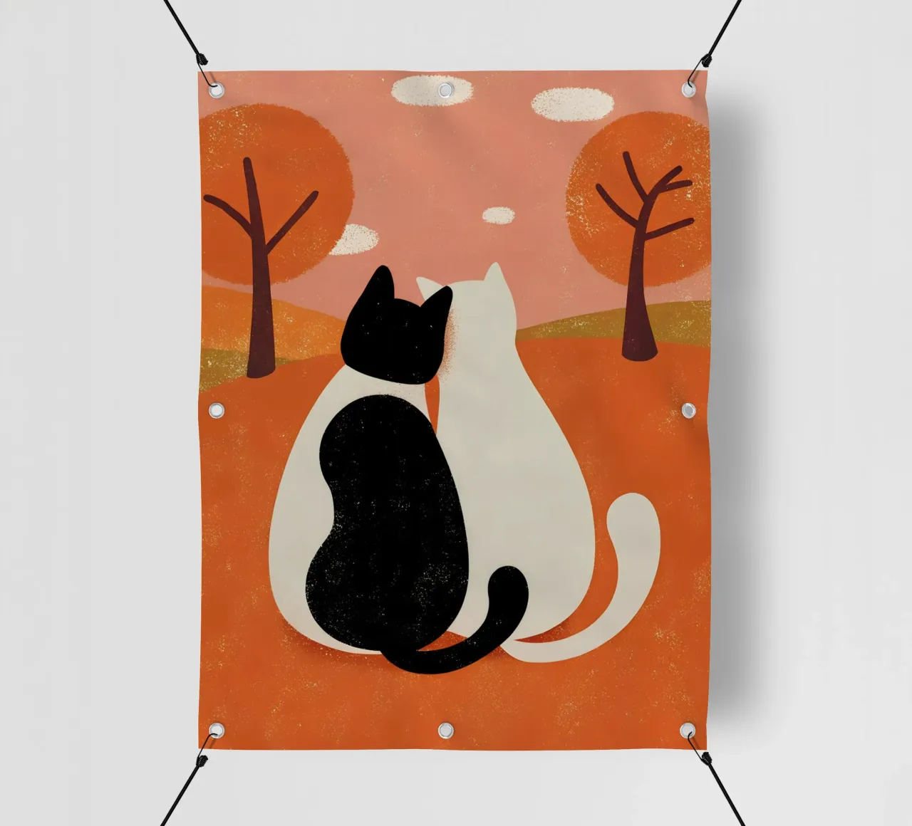 Due gatti pop retrò telo in pvc da THE LATEST SHOP