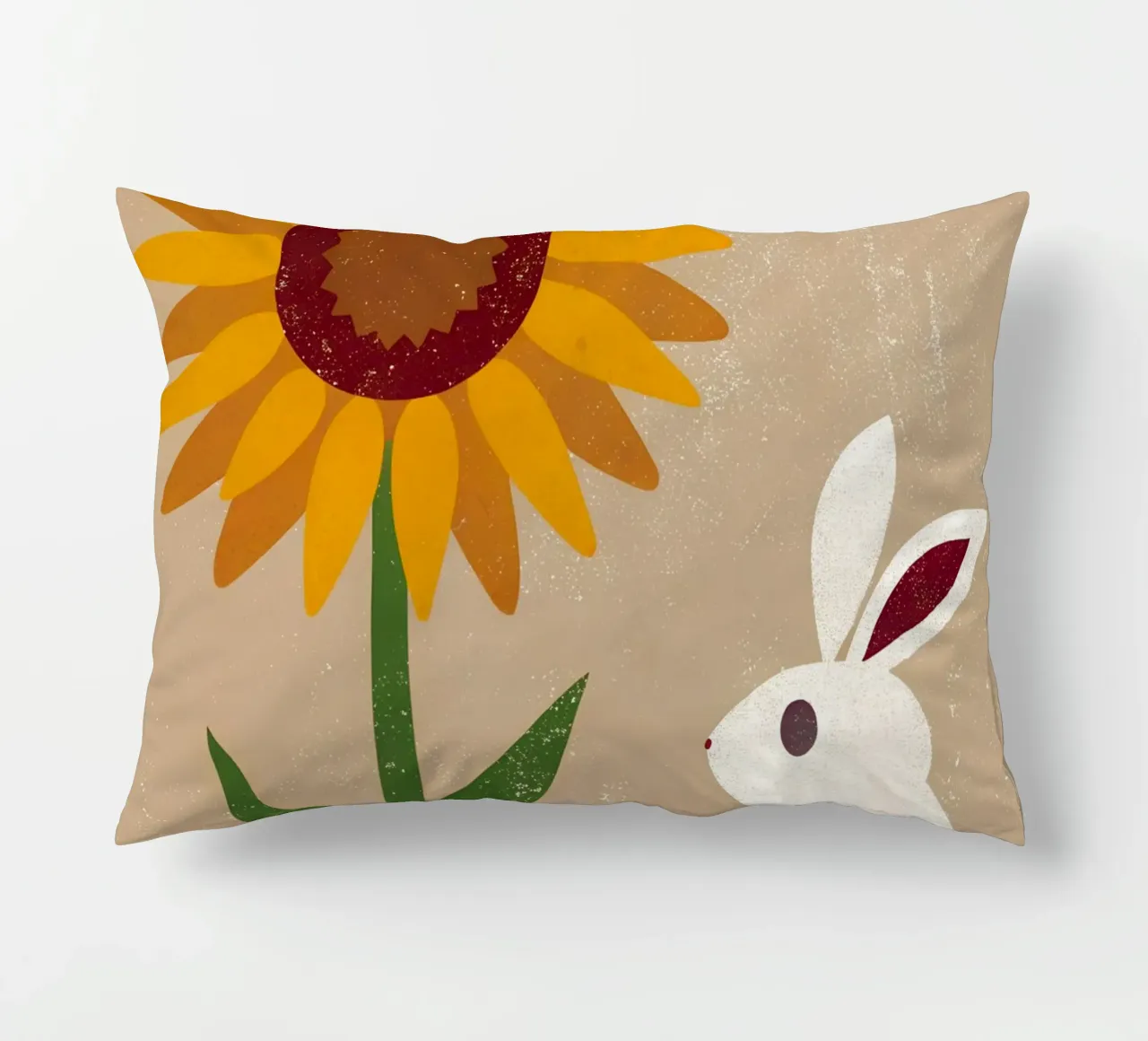 Girasole e coniglio Retro Pop cuscino da THE LATEST SHOP