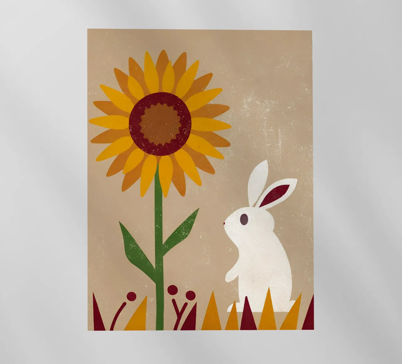 Girasole e coniglio Retro Pop pellicola backlit da THE LATEST SHOP