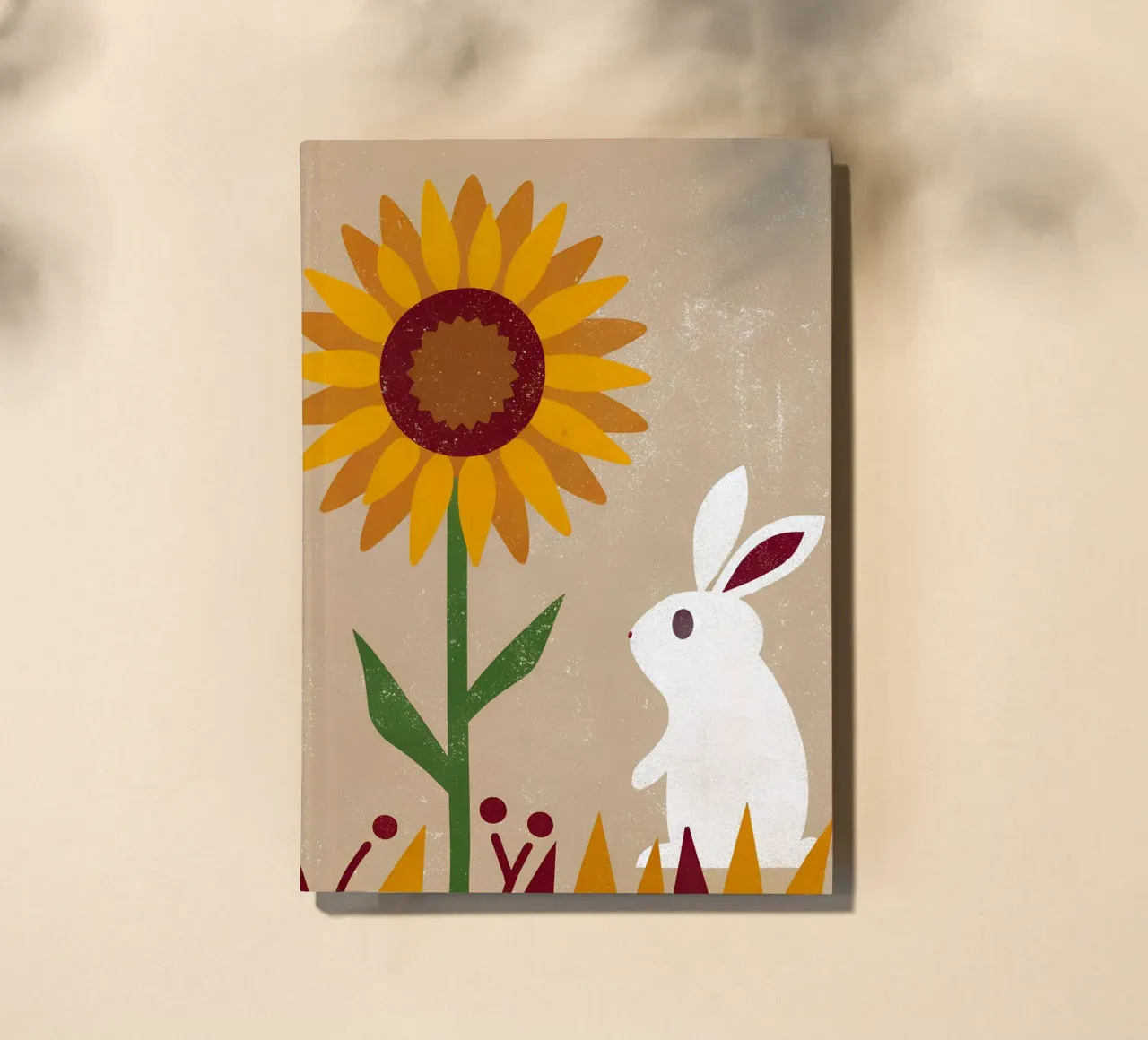 Sunflower and Rabbit Retro Pop notebook by THE LATEST SHOP