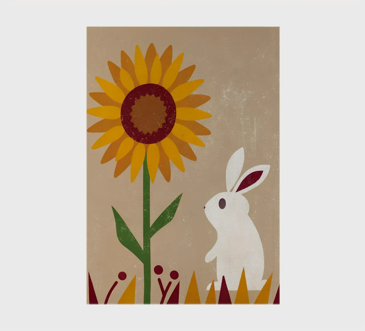 Sunflower and Rabbit Retro Pop notebook by THE LATEST SHOP