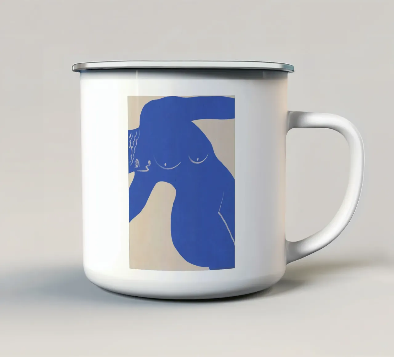 Musa greca in blu tazza in smalto da Little Dean