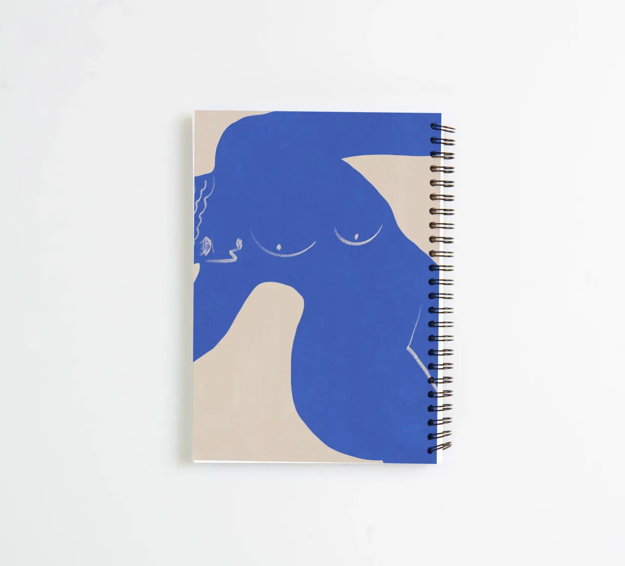Greek muse in blue spiral notebook by Little Dean