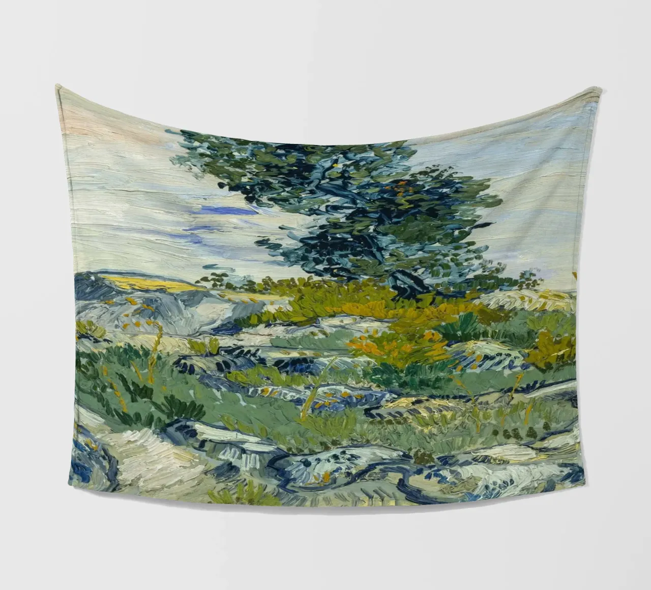 van Gogh, Roccia con quercia Dipinto a olio coperta in pile da Carinaprint