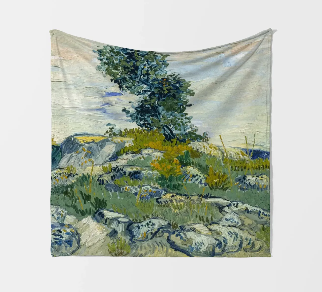 van Gogh, Roccia con quercia Dipinto a olio coperta in pile da Carinaprint