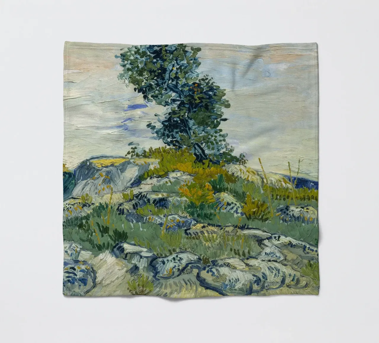 van Gogh, Roccia con quercia Dipinto a olio coperta in pile da Carinaprint