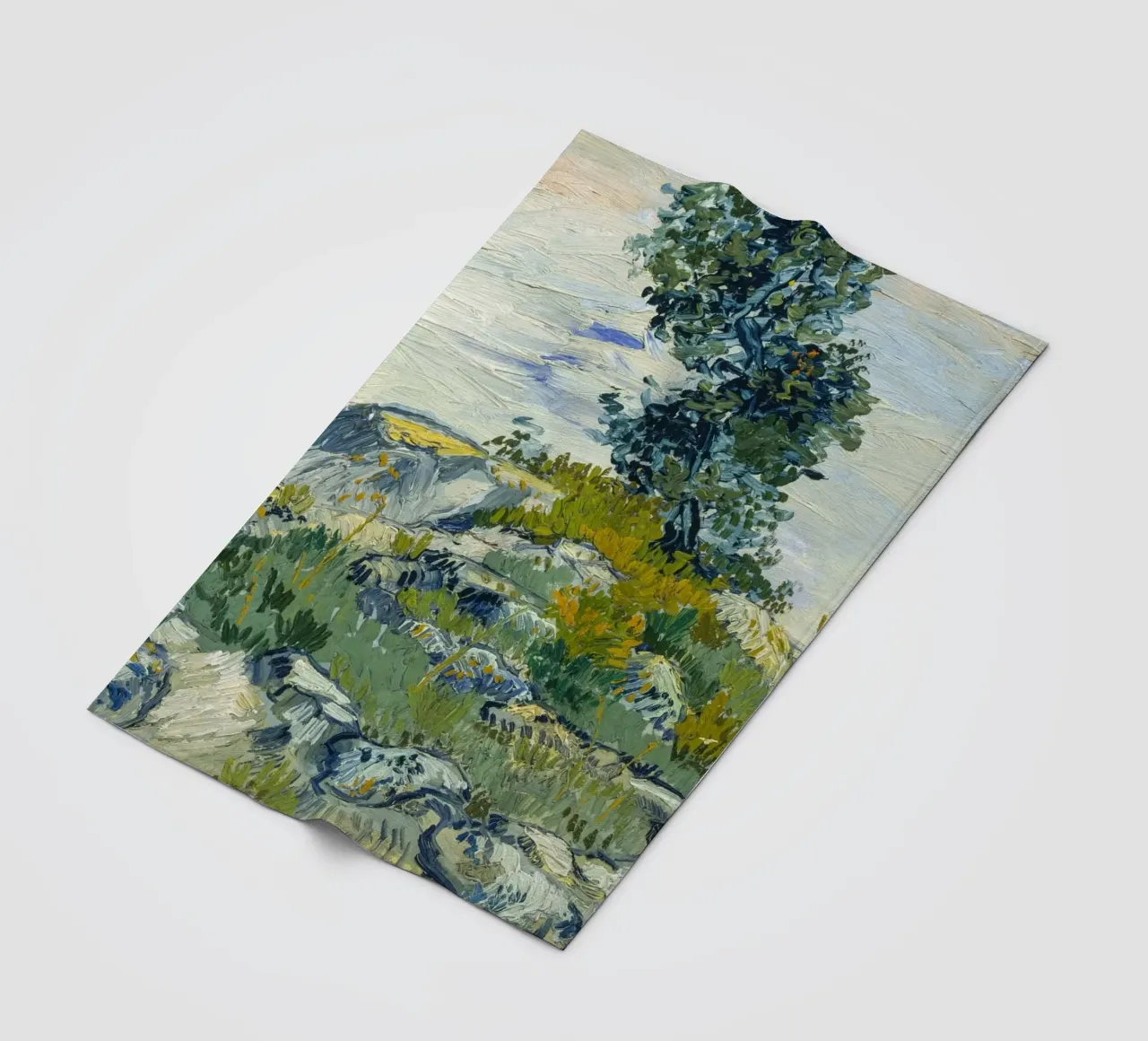 van Gogh, Roccia con quercia Dipinto a olio coperta in pile da Carinaprint