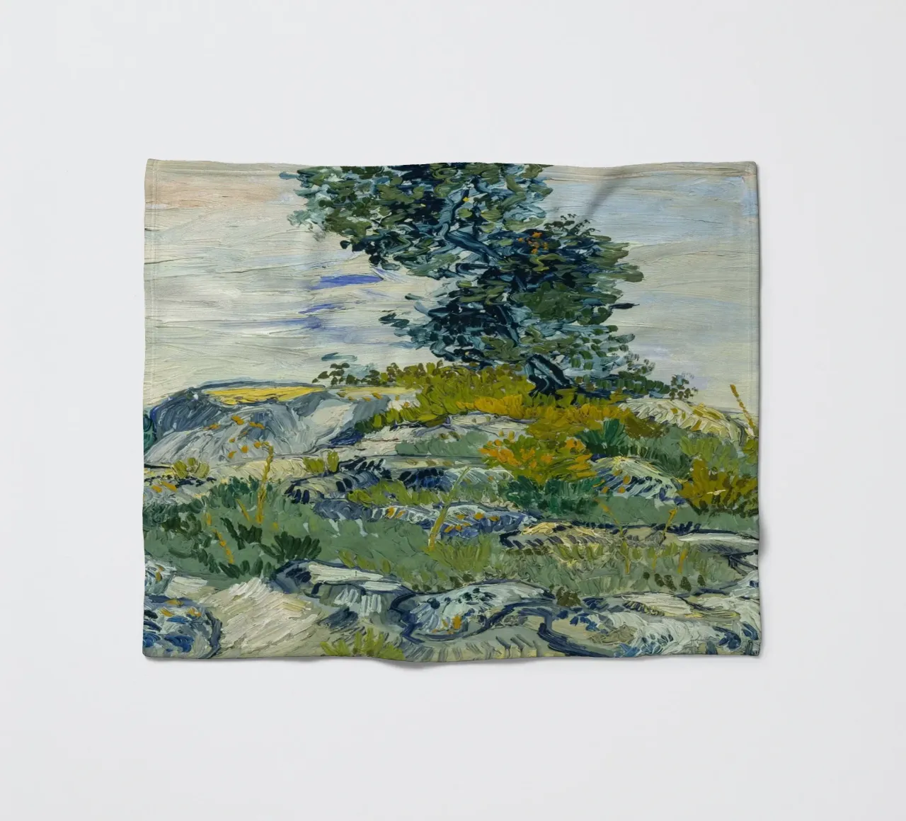 van Gogh, Roccia con quercia Dipinto a olio coperta in pile da Carinaprint