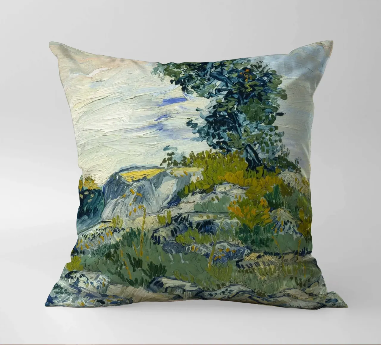 van Gogh, Roccia con quercia Dipinto a olio cuscino da Carinaprint