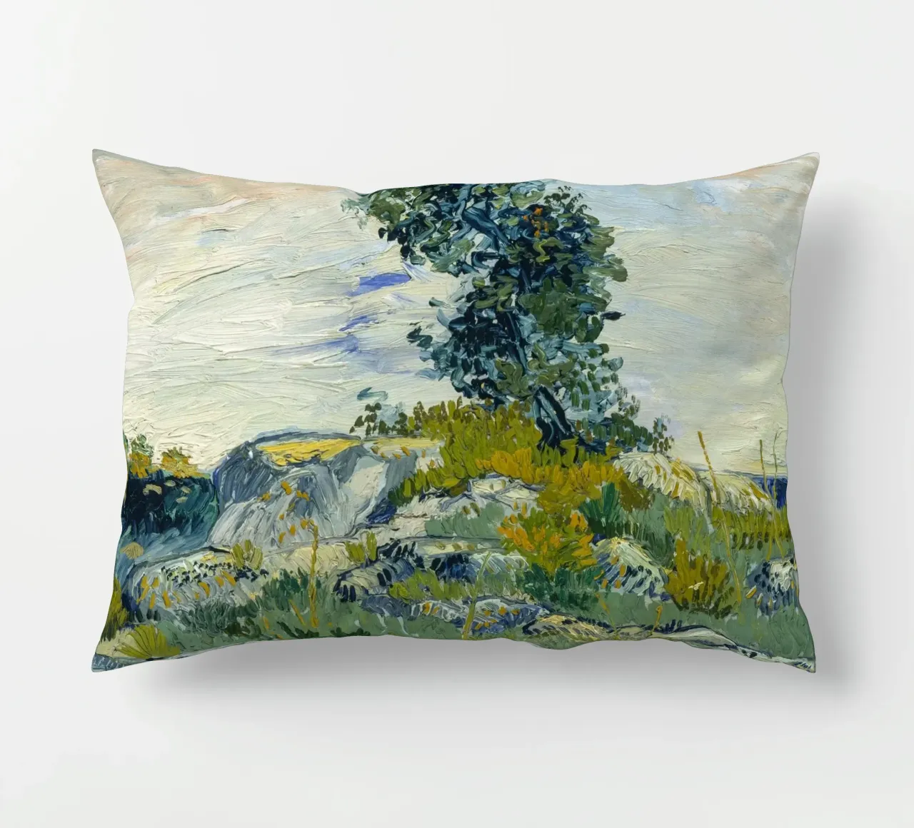 van Gogh, Roccia con quercia Dipinto a olio cuscino da Carinaprint
