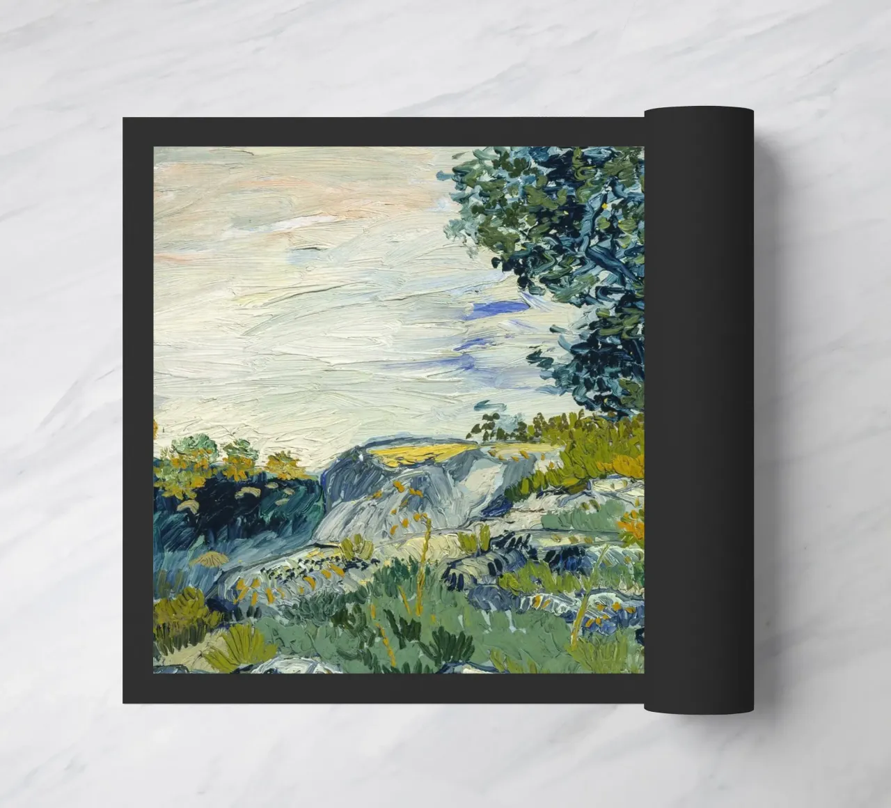 van Gogh, Roccia con quercia Dipinto a olio zerbino da Carinaprint