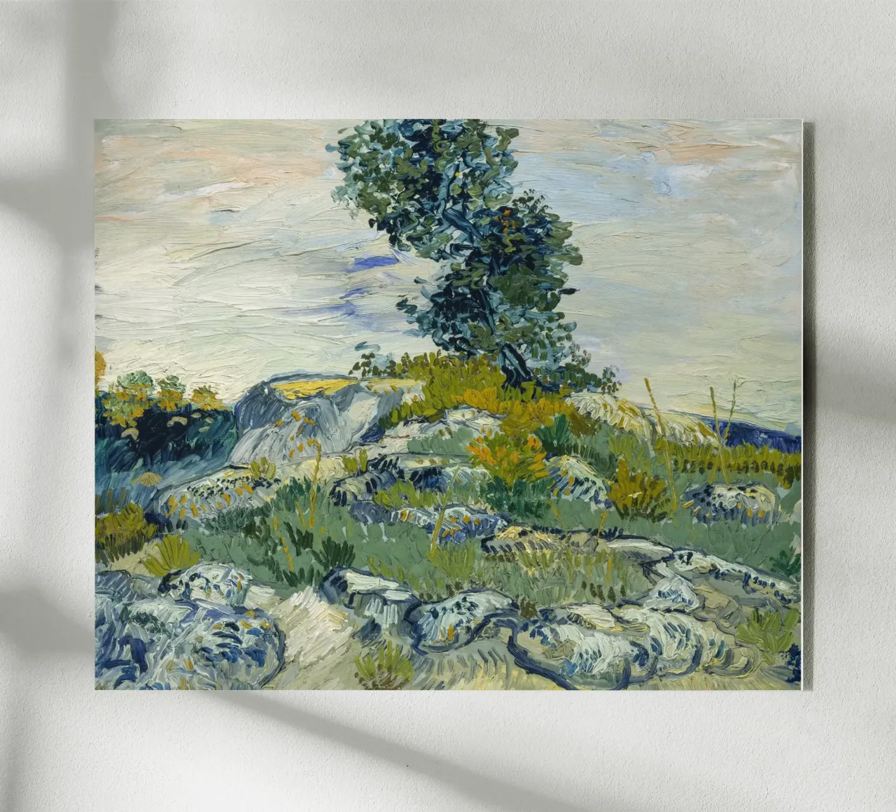 van Gogh, Roccia con quercia Dipinto a olio plexiglass da Carinaprint